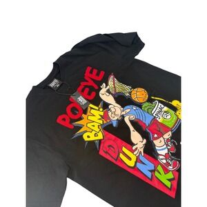 Reason Popeye T Shirt Mens XL Dunk Basketball Graphic Black New RS5-106